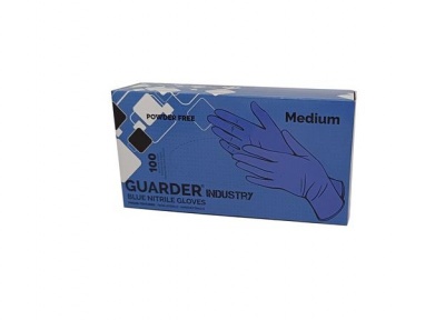 Védőkesztyű, egyszer használatos, nitril, XL méret, 100 db, púder nélküli, kék