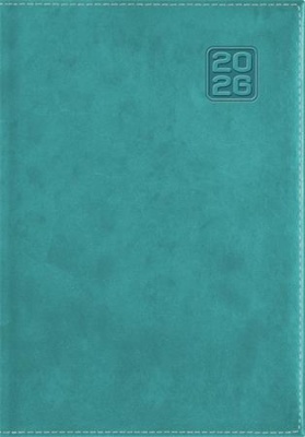 Naptár, tervező, B5, heti, DAYLINER "Square", türkiz