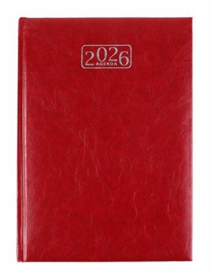 Naptár, tervező, A5, napi, VICTORIA OFFICE "Chrono", bordó (2026 évi)