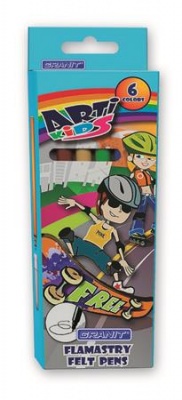 Filctoll készlet, GRANIT "Arti Kids", 6 különböző szín