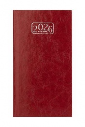 Zsebnaptár, álló elrendezésű, VICTORIA OFFICE "Chrono", bordó (2026 évi)